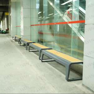 Banco público de acero inoxidable para sentarse, banquete comercial, silla larga, banco de calle, asiento, muebles de paisaje, uso interior y exterior - Product Image 3