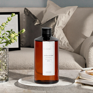 Diffuseur de parfum d'intérieur en verre avec bâtonnets en rotin et <span class=keywords><strong>huile</strong></span> <span class=keywords><strong>essentielle</strong></span> fraîche, 260 ml - Product Image 5