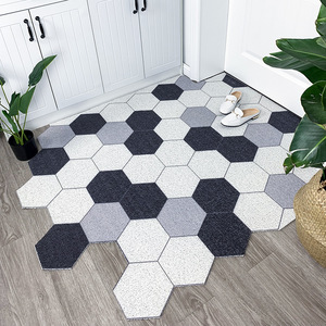 Alfombra de Entrada de Estilo Nórdico, Rectangular, con Patrón Geométrico, de Fibra de Polipropileno, Antideslizante, Resistente a las Manchas, Personalizable - Product Image 4