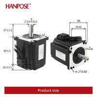 Hanpose 4.0N.M 4.0A 86 Moteur pas à pas hybride en boucle fermée 86EH80-A5001+CL86 avec driver, kit CNC, moteur pas à pas Nema34