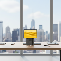 Moniteur portable ultra-fin Officeworks 16 pouces FHD 1200P USB-C avec support rétractable et haut-parleurs, écran d'ordinateur portable Plug-and-Play