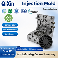 Moule d'injection personnalisé pour hélice de ventilateur en plastique, usine source de moules pour petites pales de ventilateur de refroidissement OEM ODM
