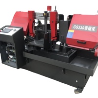 Scie à ruban rotative pour la découpe des métaux, haute productivité, modèle GS330, fabrication chinoise