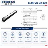 Módulo de Motor Lineal Integrado CTECHNO SLMF2D-32-830, Plataforma de Posicionamiento de Precisión de 2.5m/s, Recorrido de 830mm para Equipos de Manipulación de Muestras