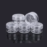 Contenants de beauté Petits pots cosmétiques en plastique 3g 5g 10g 20g Récipient en plastique pour cosmétique avec couvercle noir