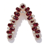 Clips de chaussures en strass ovales en forme de V, accessoires de luxe pour les pieds, pour sandales et tongs d'été