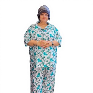 ชุดเซ็ตผ้าฝ้ายพิมพ์ลายสำหรับสุภาพสตรีทำงาน |   กางเกงขาสั้น 38 นิ้ว |   กระเป๋าข้างเดียว |   ระบายอากาศได้ดี |   ผ้าไม่ทอ |   ไซส์ S-10XL - Product Image 1