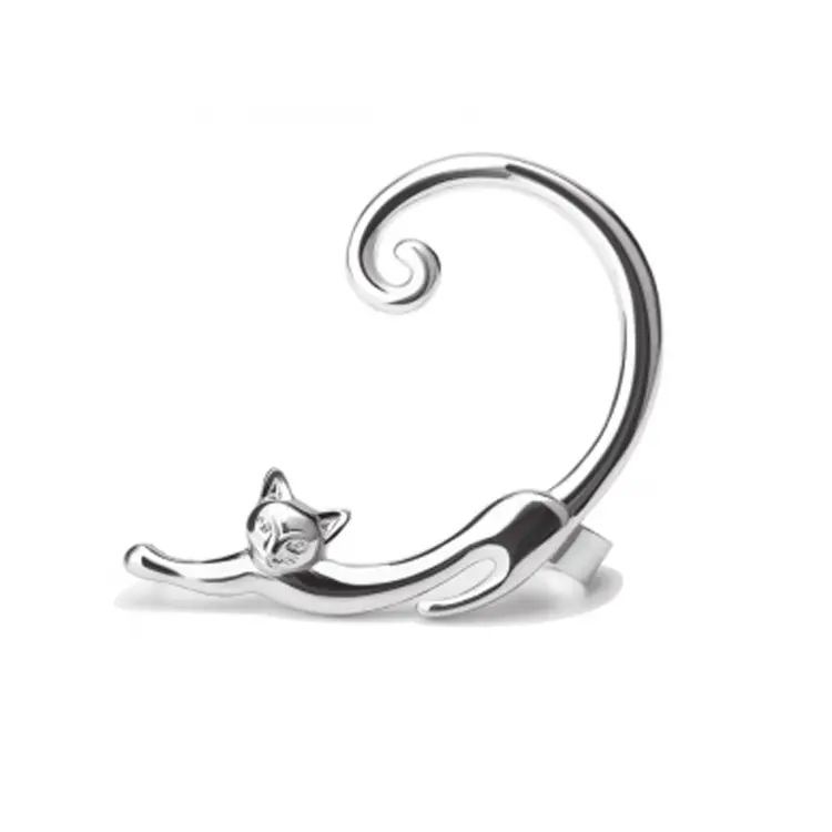New Design Cute Cat Ear Wrap Cuff Clip On Earrings Ear Cuff for Women