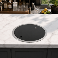 Lohnenswert: Einzelbecken-Spüle im modernen Design aus Edelstahl für Wohnmobile mit drehbarem Wasserhahn, satiniert, zur Arbeitsplattenmontage, 3 Jahre Garantie