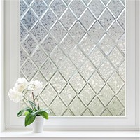 Film décoratif pour fenêtre en PVC à motif moderne, film de protection solaire givré non adhésif pour porte, autocollant pour la maison