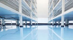 Revêtement de sol époxy résistant aux produits chimiques, système de revêtement de sol époxy bleu à deux composants à base de solvant industriel pour usine - Product Image 3