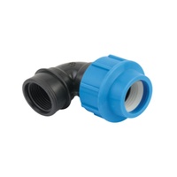 Raccords de compression de tuyaux en HDPE Irriplast Coude fileté femelle Échantillon gratuit Goutte à goutte pour Offre Spéciale d'irrigation de tuyaux d'alimentation en eau