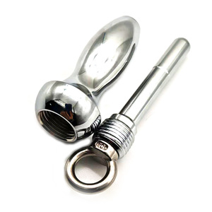 Tapón Anal Metálico Hueco Plateado de Tamaño Pequeño para Uso Adulto, Dilatador Anal Romántico de Guangzhou, Juguete Sexual - Product Image 3