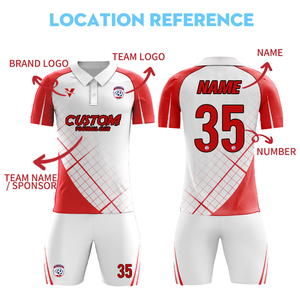 Großhandel Erwachsene Günstige Fußball Uniform Shirts Custom Print Herren Kurzarm Fußball Shirts Atmungsaktive Fußball Trikot Sets Q708 - Product Image 3
