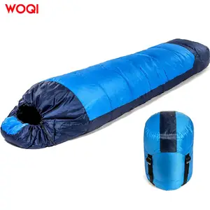 Sac de couchage en duvet léger WOQI avec cordon de serrage adapté à la randonnée pédestre équipement de camping par temps extrême