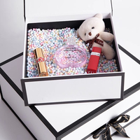 Emballage cosmétique personnalisé de haute qualité, boîte et sacs en papier pliables pour rouge à lèvres et parfum, avec logo blanc