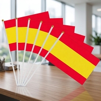 Drapeau à main rectangulaire personnalisé en polyester, promotionnel, pour événements d'entreprise, publicité, double face, petit drapeau de festival, vente en gros