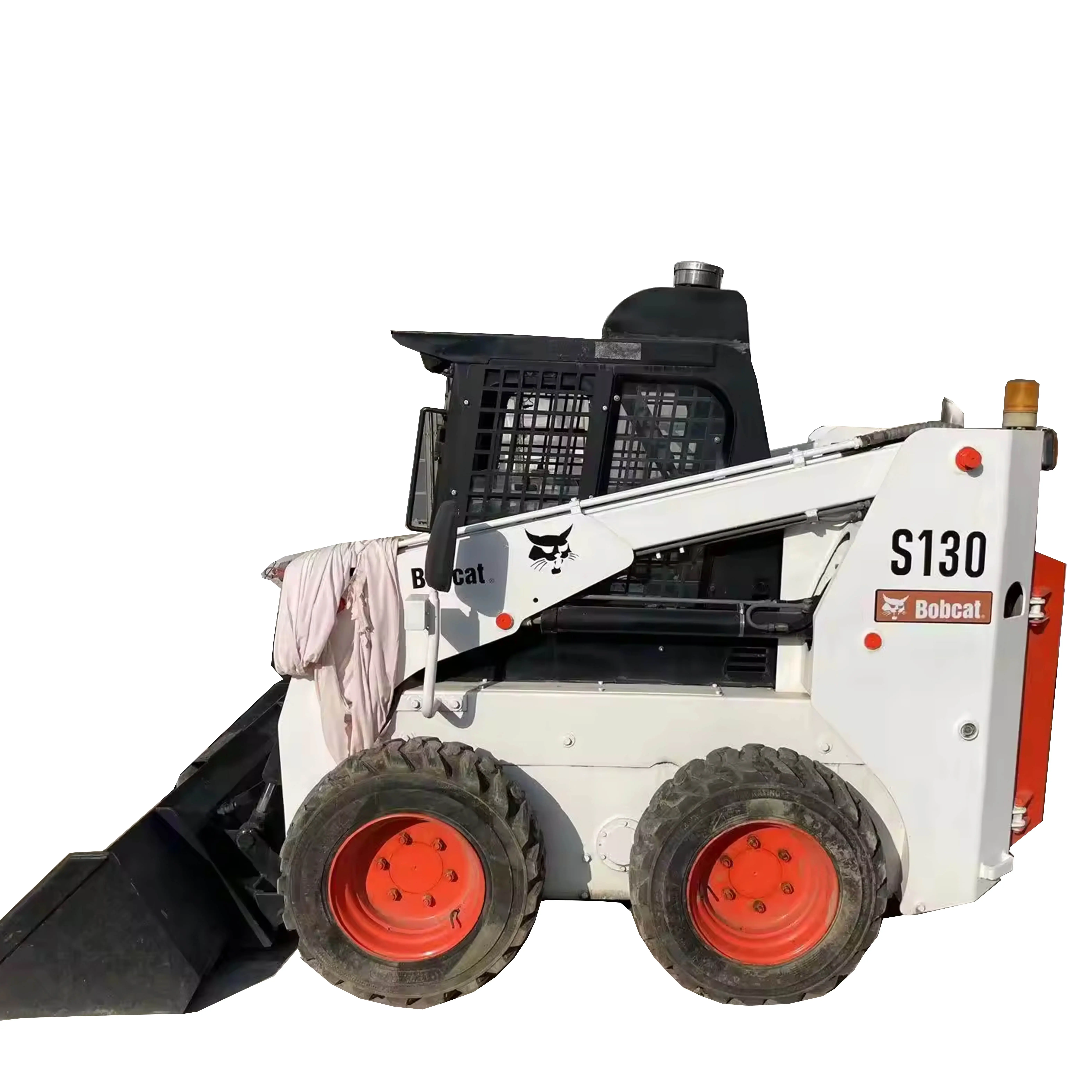 고성능 중고 미니 밥캣 스키드 스티어 로더 BOBCAT S130 미니 휠 백호 로더 소형 백호 판매