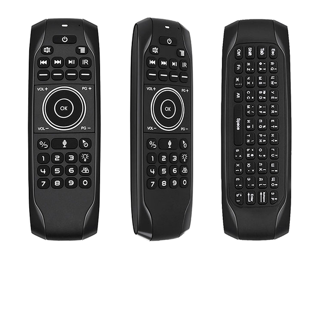 Reeshine G7V PRO 2.4G Air Mouse Voice Assistant Backlit IR Learning Code Wireless Rechargeable ABS Russian Mini Keyboard Smart