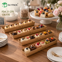 Boîte de présentation en papier kraft personnalisée pour mini-gâteaux, pâtisseries, biscuits, macarons – Emballage à emporter pour boulangerie (vente en gros)