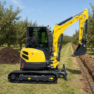 Livraison gratuite ! ! Mini-excavatrice de 3,5 tonnes à vendre, excavatrice compacte avec marteau et tarière, pour usage domestique, avec chenilles en caoutchouc - Product Image 2