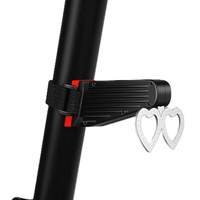 Feu arrière de vélo LED en forme de cœur imperméable IPX6, 6 modes, batterie rechargeable, léger, longue portée, sécurité de conduite nocturne, ABS