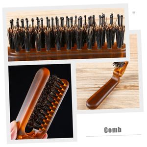 Wholesale Mens Travel Folding Hair <b>Brush</b> Pocket Hairdressing Boar Bristle Detangler Hair <b>Brushes</b> for Straight Curl Hair Styling - Product Image 2