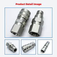 Coupleur rapide hydraulique à face plate série FF ISO 16028, ensemble mâle-femelle, options de filetage SAE NPT BSP métrique pour lignes de puissance fluide