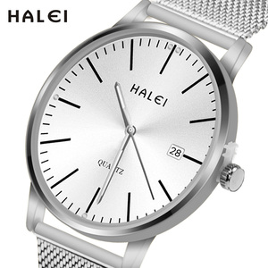 Montre à quartz HALEI neuve et originale pour homme, étanche niveau 3, en acier inoxydable, mouvement japonais, vente en gros, livraison directe - Product Image 3