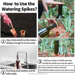 Dispositivos de Riego Automático RZF de Terracota Natural, 2 Diámetros, Púas de <span class=keywords><strong>Autorriego</strong></span> <span class=keywords><strong>para</strong></span> Plantas, Riego <span class=keywords><strong>para</strong></span> Jardín y <span class=keywords><strong>Vacaciones</strong></span> - Product Image 5