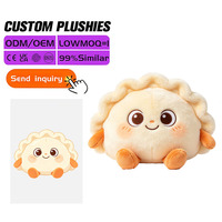 Boneka Pangsit Kustom Lucu Bulat, Figur Makanan Isi Dakron untuk Menghilangkan Stres di Kantor dan Dekorasi Bantal Sofa Rumah