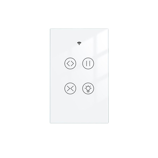 Tuya Smart WiFi RF433 Glass Touch Switch with Backlight Dual Control Curtain Light Wireless Remote Smart Life App Control