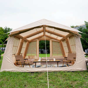 New Arrival Double Layer Inflatable <b>Tent</b> Outdoor One Bedroom Waterproof Portable Oxford Fabric UV-Resistant <b>Easy</b> Setup - Product Image 1