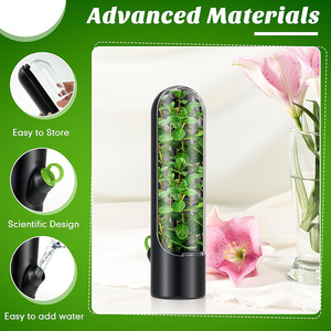 Herb Saver Storage <b>Container</b> Clear Fresh Herb Keeper Tube Cilantro Parsley Scallion Vegetable Preserver Box <b>Refrigerator</b> Kitchen - Product Image 3