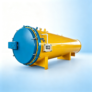 <span class=keywords><strong>Autoclave</strong></span> horizontal robuste pour le traitement <span class=keywords><strong>en</strong></span> vrac de gros troncs de <span class=keywords><strong>bois</strong></span> - Product Image 1