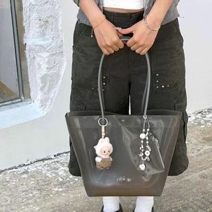 Transparent Jelly Tote Bag Detail Factory Direct Women Fashion Large Capacity Shoulder <strong>Handbag</strong> for <strong>Summer</strong> - Product Image 2