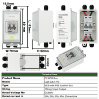 Interruptor de Circuito Solar CNLONQ MCB 16~63A DC600V IP66, Caja de Distribución Eléctrica Impermeable, Caja de Conexiones de Plástico PC