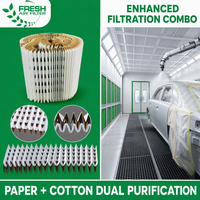 Filtre plissé de ventilation de type V G4 à efficacité de 85%-98% en gros d'usine, nouveau filtre pliant accordéon de type sec pour la capture de peinture