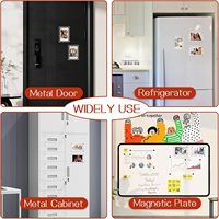 Nirvany 5 Paket Bingkai Foto Akrilik Magnetik untuk Kulkas 2.75x3.9 Inci, Penyangga Foto Berlekuk Transparan, Ukuran Mini Seukuran Dompet