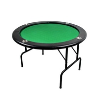 Luckyh — Table de Poker ronde pour 4 à 8 personnes, en cuir, confortable, pliable, avec tasse d'eau