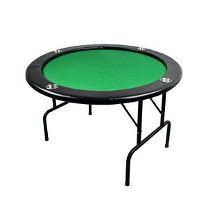Luckyh — <span class=keywords><strong>Table</strong></span> de <span class=keywords><strong>Poker</strong></span> <span class=keywords><strong>ronde</strong></span> pour 4 à 8 personnes, en cuir, confortable, pliable, avec tasse d'eau - Product Image 2