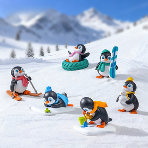 Poupée pingouin créative avec écharpe <span class=keywords><strong>de</strong></span> ski, pour micro-paysages et décorations DIY sur le thème <span class=keywords><strong>de</strong></span> la <span class=keywords><strong>neige</strong></span>, accessoires suspendus, petits ornements - Product Image 3