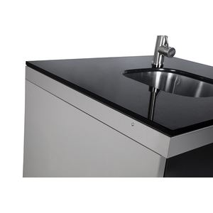 Meuble de <span class=keywords><strong>cuisine</strong></span> moderne modulaire écologique ignifuge en acier inoxydable avec évier intégré - Product Image 6