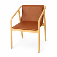 Ensemble de chaises de salle à manger en cuir de qualité supérieure, structure métallique, mobilier de restaurant, durable, facile à nettoyer, design luxueux