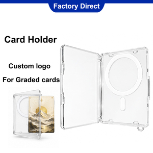 Porta Tarjetas Magnético para PC con <span class=keywords><strong>Clip</strong></span> para Almacenamiento de Fotos, Funda para Tarjetas de Graduación con Diseño Abatible - Product Image 1