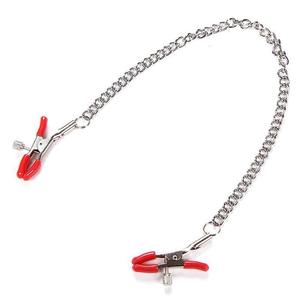 Pince à tétons en chaîne métallique multi-usages de 35 cm, dispositif d'aspiration érotique, stimulation des tétons, jouets sexuels pour esclave féminine - Product Image 5
