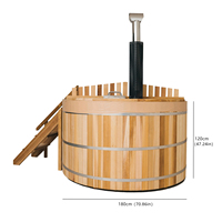 Piscine moderne en cèdre rouge à bas prix bain à remous portable au feu de bois bain à remous extérieur spa de nage avec poêle à bois