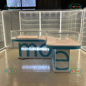 Hiện đại LED lighttempered Glass MDF điện thoại trường hợp hiển thị Showcase Tủ bởi youyuan điện thoại di động cửa hàng trang trí Glass Showcase - Product Image 5