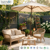 Lattes de clôture verticales en PVC imitation bois Kenda Brown 4,9 cm pour clôture grillagée, résistantes au vent et aux UV, pour maisons résidentielles