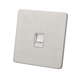Prise téléphonique murale ultra-fine en acier inoxydable, norme britannique, or/argent/nickel noir/chocolat, pour usage domestique ou hôtelier - Product Image 2